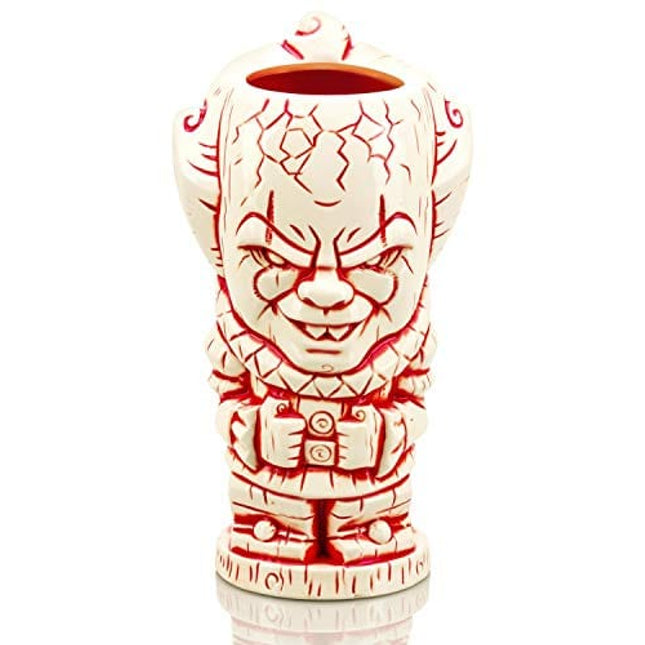 Geeki Tikis IT Pennywise Mug | Official IT Collectible Horror Tiki Style Ceramic Cup | Holds 27 Ounces