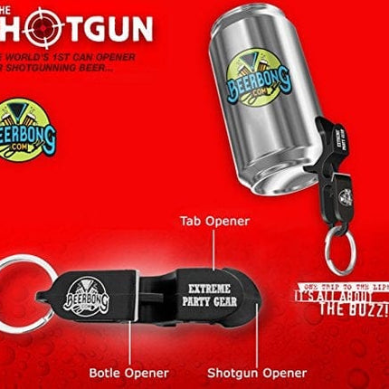 Premier Beer Bong Funnel - 3 Feet Of Premium Tubing, Holds 40 Ounces, Plus Shotgunning Keychain Included With Your Beer Bong, All Made in the USA (Red)