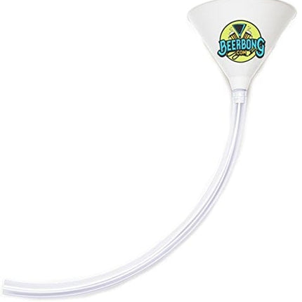 Premier Beer Bong Funnel Holds 40 Ounces, made in the USA for Drinking Games, Bachelor and Tailgate Parties (7 Funnel Colors To Pick From) (White)