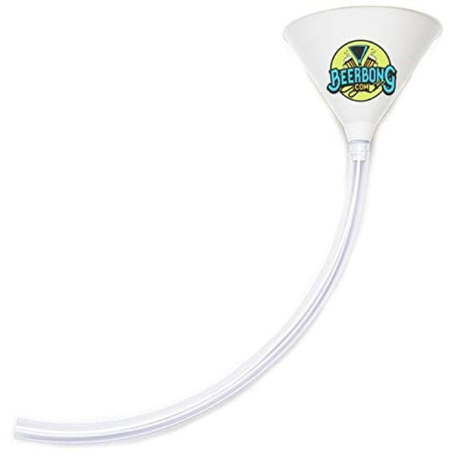 Premier Beer Bong Funnel Holds 40 Ounces, made in the USA for Drinking Games, Bachelor and Tailgate Parties (7 Funnel Colors To Pick From) (White)