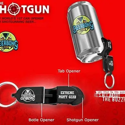 Premier Beer Bong Funnel - 3 Feet Of Premium Tubing, Holds 40 Ounces, Plus Shotgunning Keychain Included With Your Beer Bong, All Made in the USA (Black)