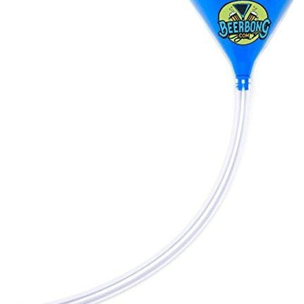 Premier Beer Bong Funnel Holds 40 Ounces, made in the USA for Drinking Games, Bachelor and Tailgate Parties (7 Funnel Colors To Pick From) (Blue)