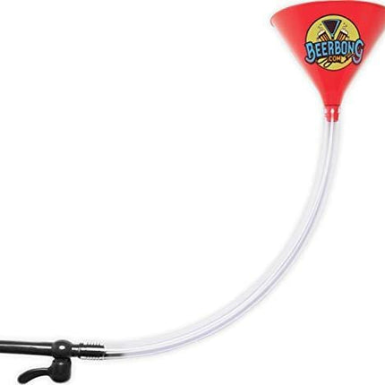 Premier Beer Bong Funnel - With Valve - No Kink Tubing Food Grade, You Pick From 7 Colors! Tailgating, Parties, Spring Break, (Red)
