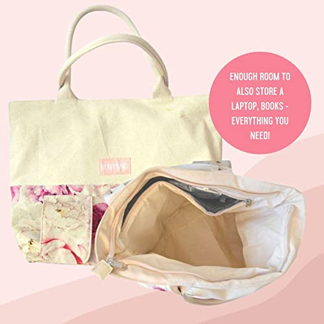 BB Bevvy Bags Wine Purse - Beach Bag, Wine Bottle Tote, Bottle Carriers, Handbag, Purse Dispenser, Insulated Compartment, a Gift Ideas For Friends and Family, Beige, Medium