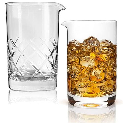 Set of 2 Cocktail Mixing Glass - Thick Weighted Bottom - Large 24oz 700ml