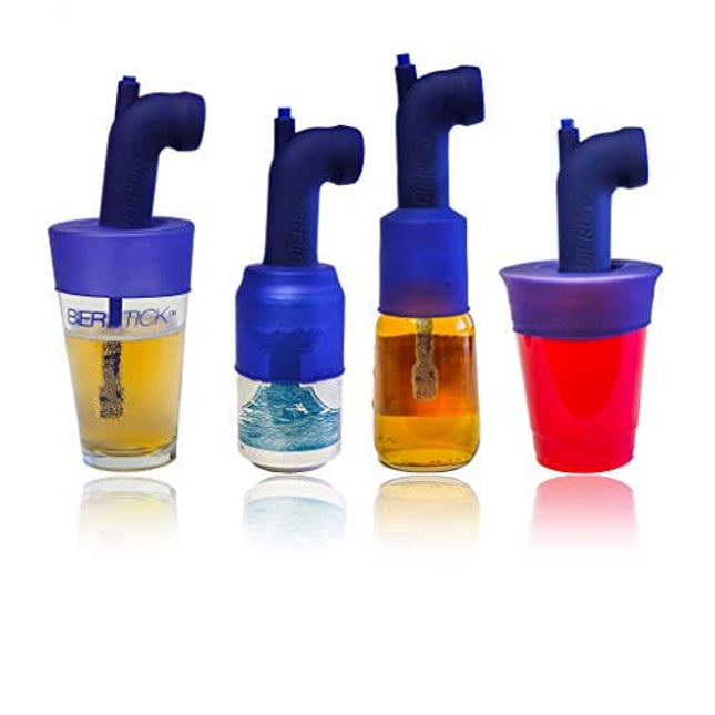 Bierstick Bierbro Beer Bong Snorkel - Stretches to Fit Cans, Seltzers, Bottles, Mugs, and Red Solo Cups - Easy Transport