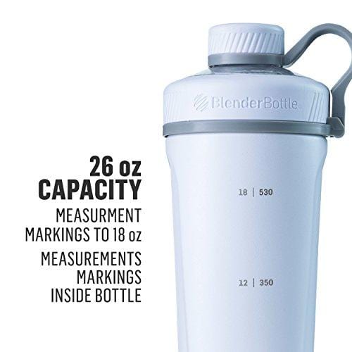 Athletic Works 24oz Aqua Protein Drink Shaker Bottle W/Mixing Ball
