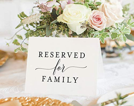 Bliss Collections Reserved Signs for Wedding Reception, 4x6 Reserved Table Cards, Table Setting Cards, Pack of 10