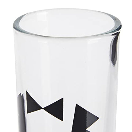 Blue Panda Party Favors Shot Glasses - Bachelor Shot Glasses with Tuxedo and Groom, Best Man & Groomsman Prints- Set of 5, 2 oz Each