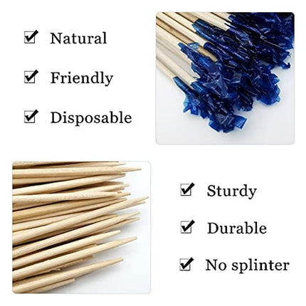 BLUE TOP Wood Frill Picks Toothpicks 4 Inch Pack 1000,Cocktail Party Toothpicks for Fruit,Appetizers,Club Sandwiches,Parties.