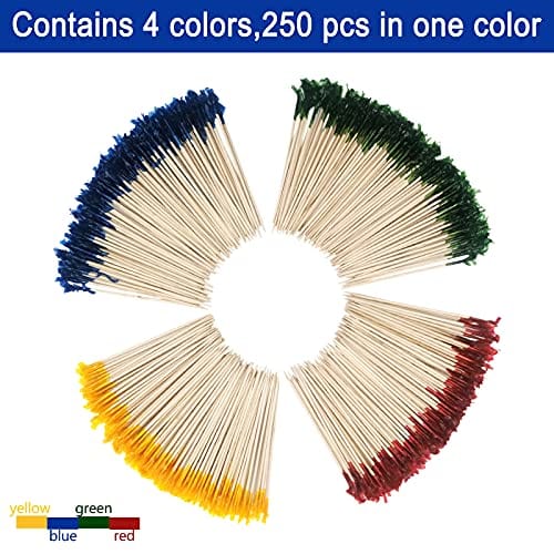 Blue Raspberry Tooth Pick BLUE TOP Wood Frill Picks Toothpicks 4 Inch Pack 1000,Cocktail Party T ...