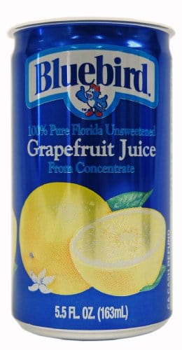 Bluebird Unsweetened Grapefruit Juice, Fl Oz (Pack of 48