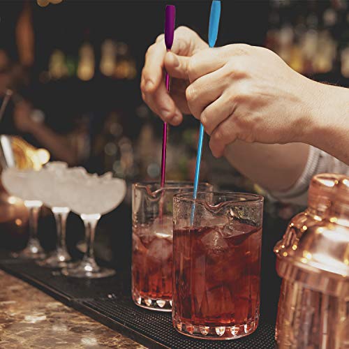 Csdtylh 15pcs Stainless Steel Coffee Beverage Stirrers Stir Cocktail Drink Swizzle Stick with Small Rectangular Paddles