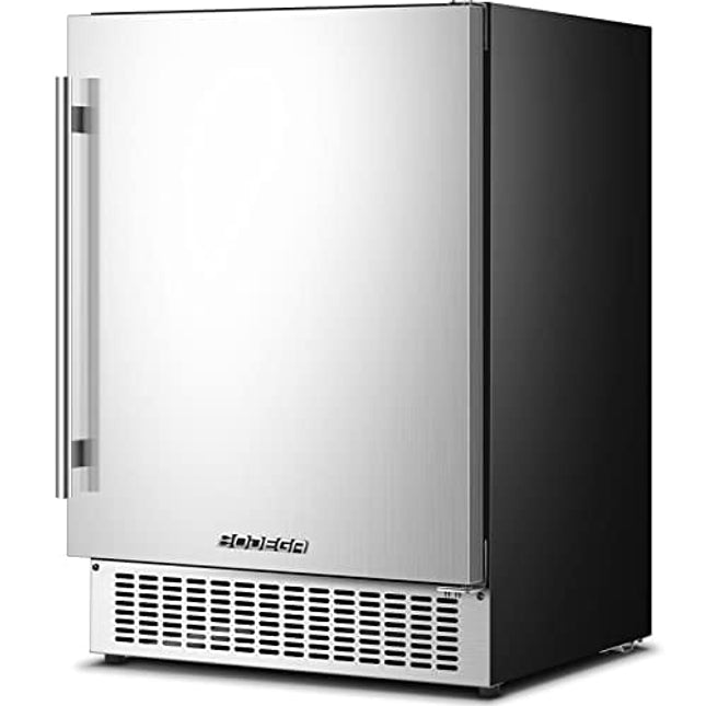 BODEGA Beverage Cooler 24 Inch, Built-in and Freestanding Beverage Refrigerator 180 Cans, Stainless Steel Under Counter Beverage Fridge with Advanced Cooling System, Adjustable Shelf, Energy Saving, Perfect for Soda, Water, Beer, etc.