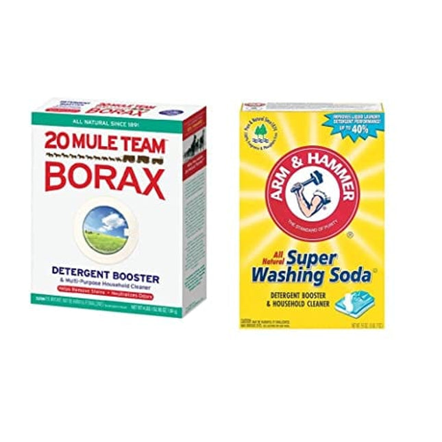 Mule Team Borax and Arm & Hammer Super Washing Soda Variety Pack