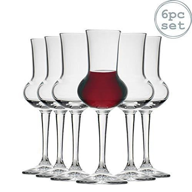 Bormioli Rocco Restaurant Grappa Liqueur Glass with Stem - 80ml - Pack of 6