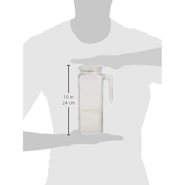 Bormioli Rocco Glass Frigoverre Jug with Airtight Lid 33.75oz, Set of 1, Frosted