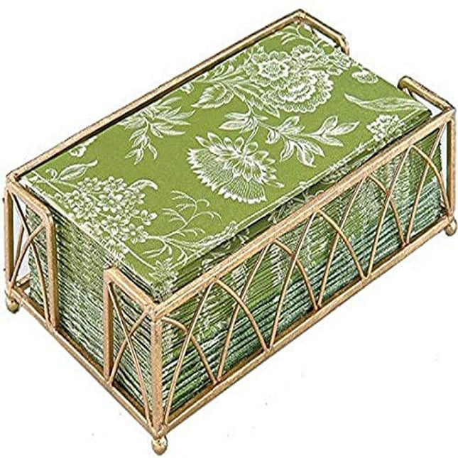 Boston International - BID176 Boston International Arch Design Guest Towel Napkin Holder Caddy, 9 x 5.25-Inches, Matte Gold