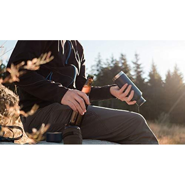 BottleKeeper - The Standard 2.0 Beer Bottle Insulator - Cap with Built in Beer Opener and Tether - Fits & Protects Standard 12oz Bottles - Insulated Beer Bottle Holder - Red