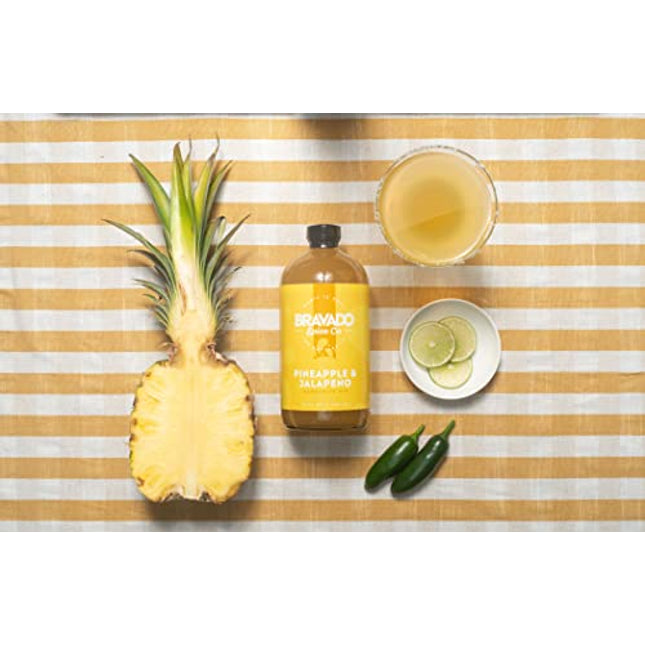 Pineapple & Jalapeno Margarita Mix By Bravado Spice Gluten Free, Vegan, Low Carb, Paleo Margarita Mix All Natural 16oz Bottle Award Winning Gourmet Margarita Mix