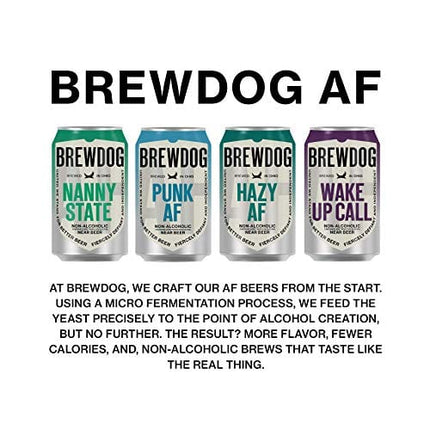 BrewDog 12-Pack of Hazy | Non-Alcoholic NE | 20 Calories, 2.3g Carbs Per Serving | 12oz Cans