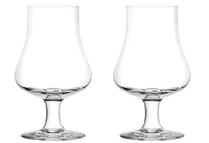 Brilliant - Highland Tasting and Nosing Scotch Glass on a Short Stem, 6.75oz. (Set of 2 in Individual Gift Boxes)
