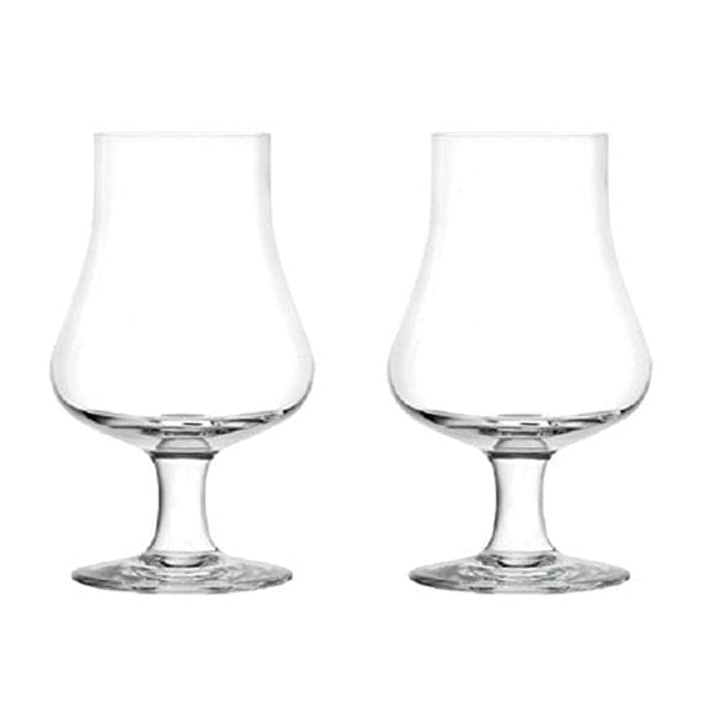 Brilliant - Highland Tasting and Nosing Scotch Glass on a Short Stem, 6.75oz. (Set of 2 in Individual Gift Boxes)