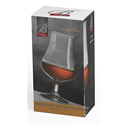 Brilliant - Highland Tasting and Nosing Scotch Glass on a Short Stem, 6.75oz. (Set of 2 in Individual Gift Boxes)