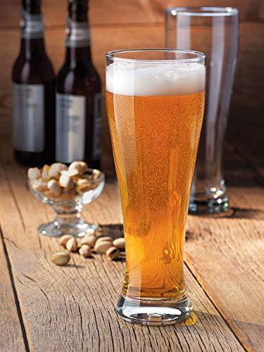 Brimley 20z Can Shaped Beer Glasses Set - Drinking Glasses with 4