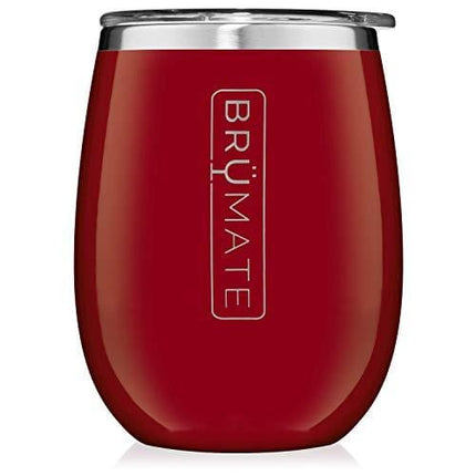 BrüMate Uncork'd XL 14oz Wine Glass Tumbler With Splash-proof Lid - Made With Vacuum Insulated Stainless Steel (Charcoal)