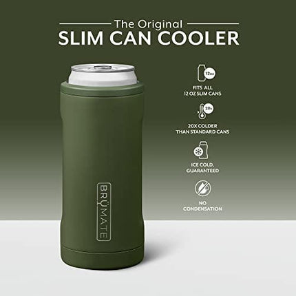 BrüMate Hopsulator Slim Can Cooler Insulated for 12 oz Slim Cans