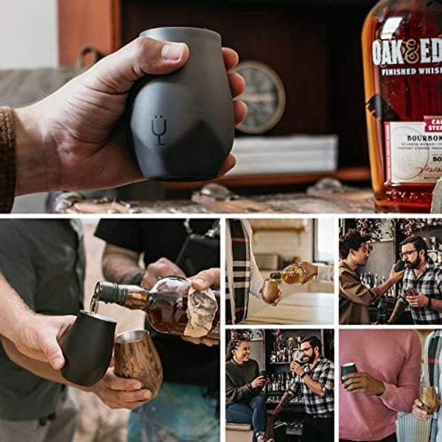 BrüMate NOS'R, Double-Wall Stainless Steel Whiskey Nosing Glass - 7oz (Matte Black)