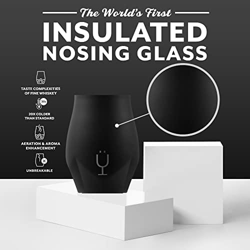 BrüMate NOS'R, Double-Wall Stainless Steel Whiskey Nosing Glass - 7 Oz (Matte Black BrüMate NOS'R, Double-Wall Stainless Steel Whiskey Nosing Glass - 7 Oz (Matte Black