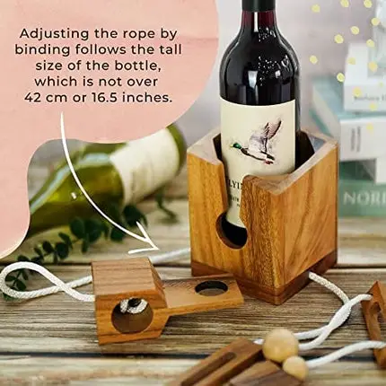 BSIRI Gifts Wine Bottle Puzzles Games for Adults Party Brain Teaser Hard Puzzle Board Games for Adults Box Lover Funny Fit Wine Game Gadgets 3D (Wine Bottle Puzzle)