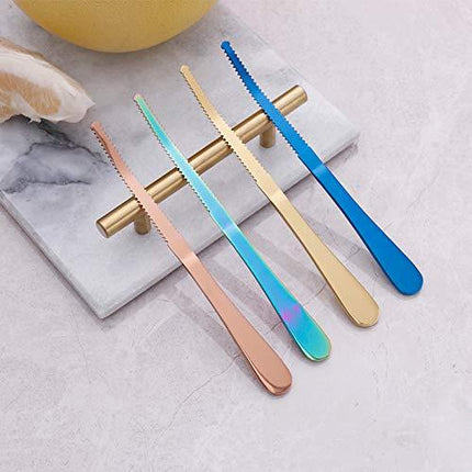 BUBERO Grapefruit Knife Sets Stainless Steel Serrated Citrus Knives, Suitable for Oranges and Kiwi fruit