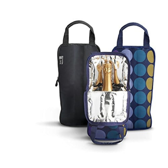 BUILT NY IceTec Freezable Wine and Champagne Chiller Bag, 1 Bottle, Plum Dot