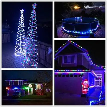 Advanced Mixology 100Ft LED Rope Lights, Cuttable & Connectable Outdoor String Lights Waterproof Decorative Lighting for Indoor/Outdoor,Deck, Patio,Backyards Garden,Party and Christmas Decorations (Multicolor)