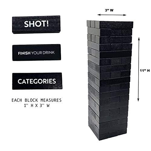 Buzzed Blocks Buzzed Blocks Adult Drinking Game - 54 Blocks with Hilarious Drinking ...