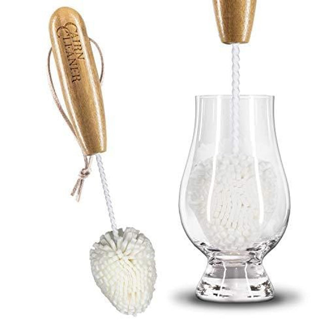 CairnCleaner Whiskey Tasting Glass Brush - Also for wine glasses and champagne flutes…