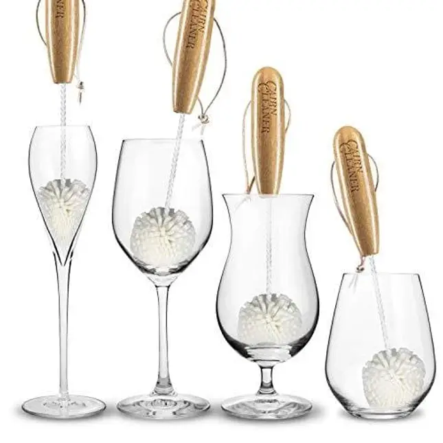 CairnCleaner Whiskey Tasting Glass Brush - Also for wine glasses and champagne flutes…