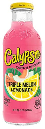 Calypso Lemonades | Produced with Real fruit and Natural flavors | Triple Melon Lemonade, 16 Fl Oz (Pack of 6)