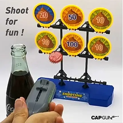 Cap Gun Bottle Opener ABS Plastic Launcher Shooter Bottle Opener Shoots Over 5 Meters for Creative Drinking Game,Family Party,Bar,Outdoor party