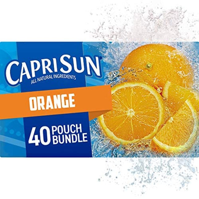 Capri Sun Orange Ready-to-Drink Juice (40 Pouches, 4 Boxes of 10)