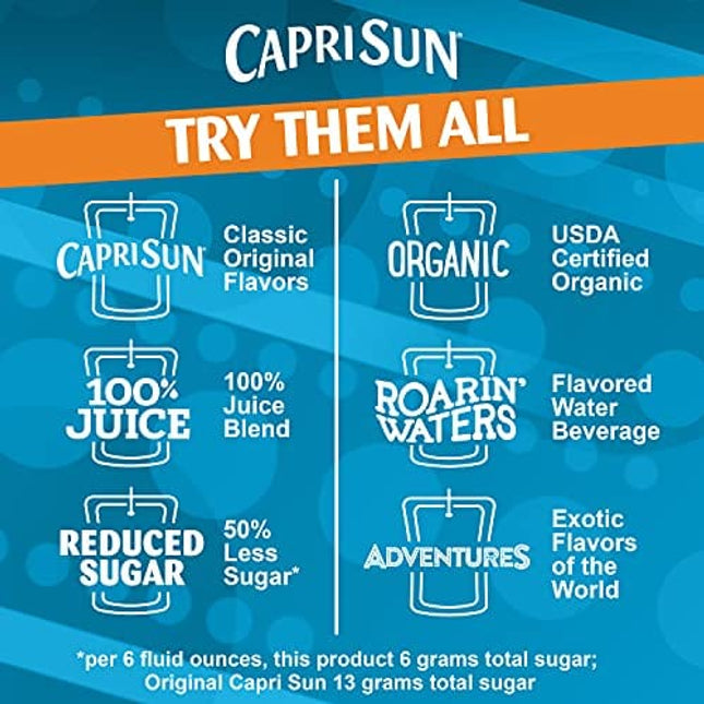 Capri Sun Orange Ready-to-Drink Juice (40 Pouches, 4 Boxes of 10)