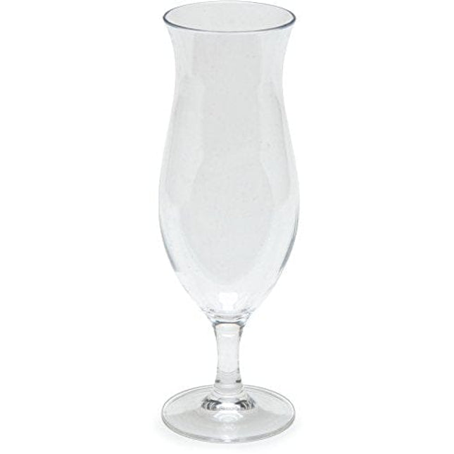 Carlisle FoodService Products Alibi Plastic Shatter Resistant Hurricane Glass, 16 Ounces, Clear (Pack of 24)