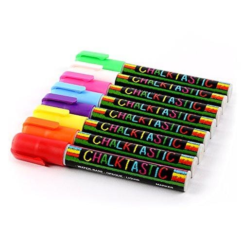Set of 8 Liquid Chalk Markers Pen Erasable Chalkboard Neon Pen for