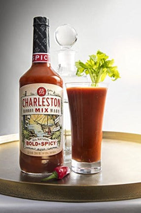 Charleston Mix - Premium, All Natural Bloody Mary Mix. Bold & Spicy 32oz (2 bottles)