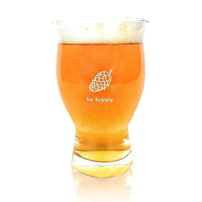 Ultimate Pint - Perfect Pint Glass to Explode Flavors and Maximize Beer Enjoyment - Exclusive Nucleated Hop Leaf Over 100 Points of Nucleation