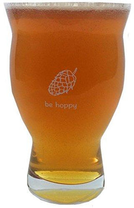 Ultimate Pint - Perfect Pint Glass to Explode Flavors and Maximize Beer Enjoyment - Exclusive Nucleated Hop Leaf Over 100 Points of Nucleation