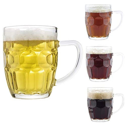 Dimple Stein Beer Mug - 20 OZ (4 Pack)